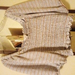 Loft scrunched elastic midi top